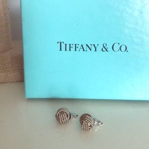 Tiffany & Co. Sterling silver knot post earrings